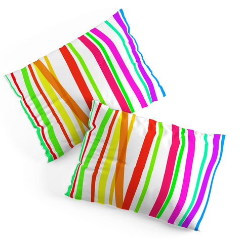Lisa Argyropoulos Bold Rainbow Stripes Pillow Shams