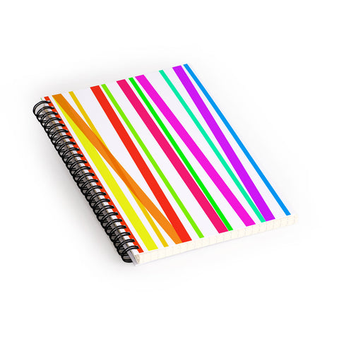 Lisa Argyropoulos Bold Rainbow Stripes Spiral Notebook