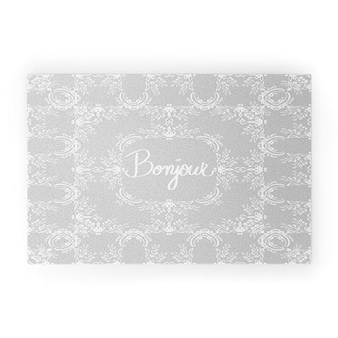Lisa Argyropoulos Bonjour Gray Mist Welcome Mat