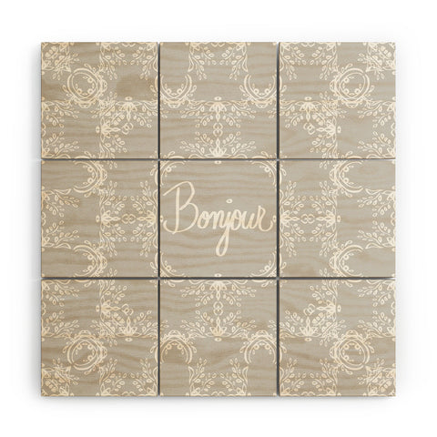 Lisa Argyropoulos Bonjour Gray Mist Wood Wall Mural