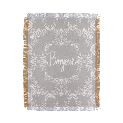 Lisa Argyropoulos Bonjour Gray Mist Throw Blanket