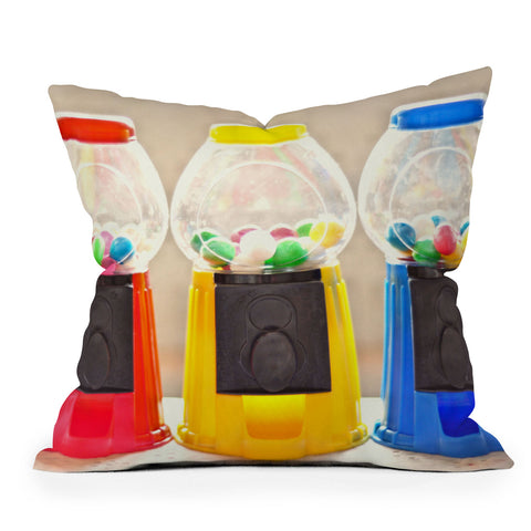 Lisa Argyropoulos Bubble Gum In Primary Throw Pillow