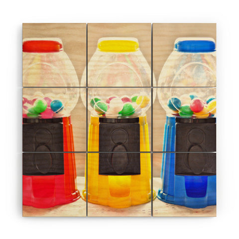 Lisa Argyropoulos Bubble Gum In Primary Wood Wall Mural