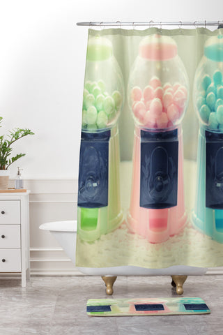 Lisa Argyropoulos Bubble Gum Shower Curtain And Mat