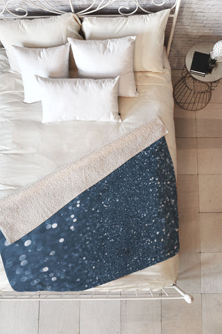 Lisa Argyropoulos Bubbly Blues Fleece Throw Blanket