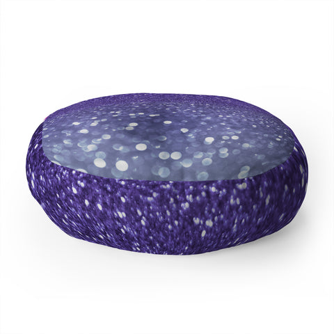 Lisa Argyropoulos Bubbly Violet Sea Floor Pillow Round