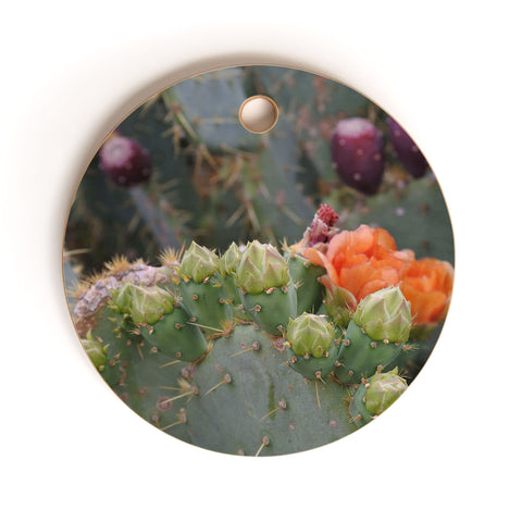 Lisa Argyropoulos Budding Prickly Pear Cutting Board Round