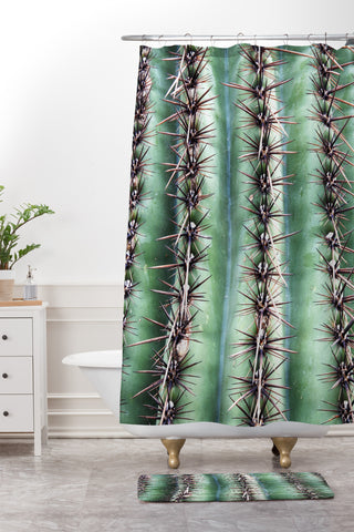 Lisa Argyropoulos Cactus Abstractus Shower Curtain And Mat