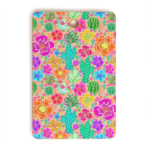 Lisa Argyropoulos Cactus Party Peachy Cutting Board Rectangle
