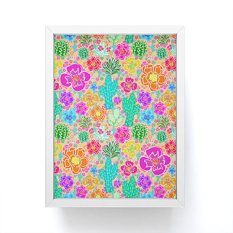 Lisa Argyropoulos Cactus Party Peachy Framed Mini Art Print