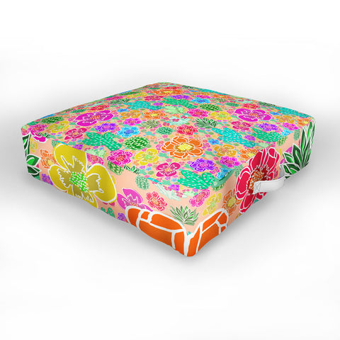 Lisa Argyropoulos Cactus Party Peachy Outdoor Floor Cushion