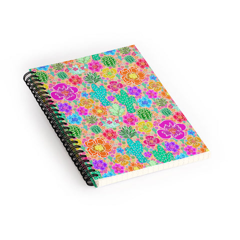 Lisa Argyropoulos Cactus Party Peachy Spiral Notebook