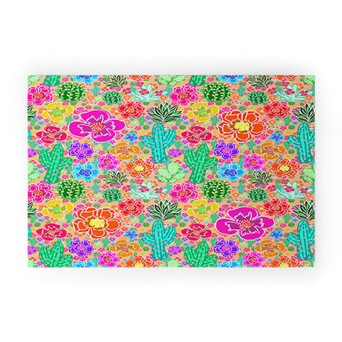 Lisa Argyropoulos Cactus Party Peachy Welcome Mat