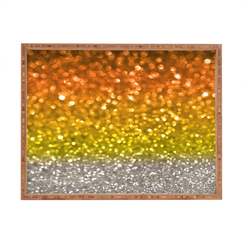 Lisa Argyropoulos Candy Corn Bokeh Rectangular Tray