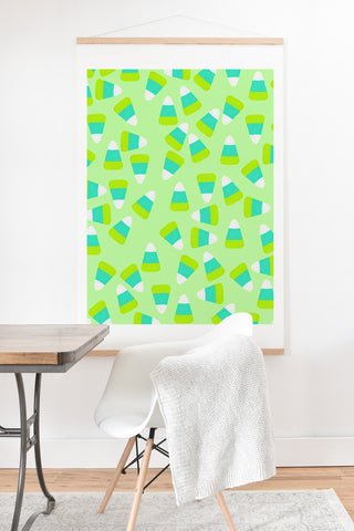 Lisa Argyropoulos Candy Corn Jumble Fang Green Art Print And Hanger