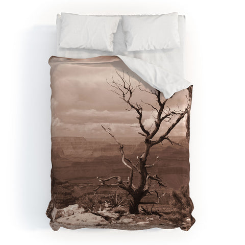 Lisa Argyropoulos Canyon Ghost Warm Sepia Duvet Cover
