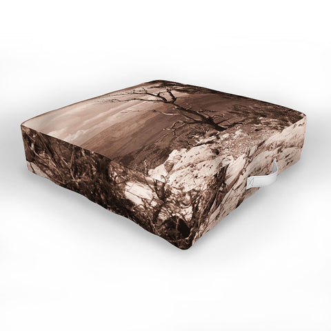 Lisa Argyropoulos Canyon Ghost Warm Sepia Outdoor Floor Cushion