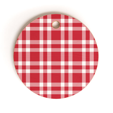 Lisa Argyropoulos Cheery Checks Cutting Board Round