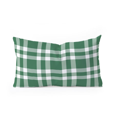 Lisa Argyropoulos Cheery Checks Pine Oblong Throw Pillow