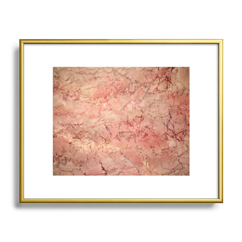 Lisa Argyropoulos Cherry Blush Marble Metal Framed Art Print