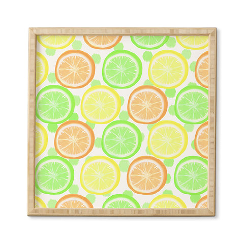Lisa Argyropoulos Citrus Wheels And Dots Framed Wall Art