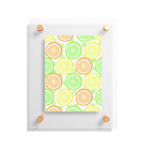 Lisa Argyropoulos Citrus Wheels And Dots Floating Acrylic Print