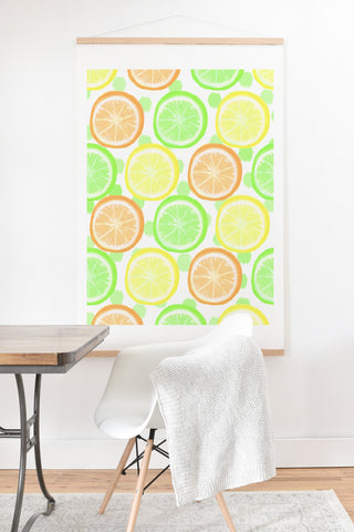 Lisa Argyropoulos Citrus Wheels And Dots Art Print And Hanger