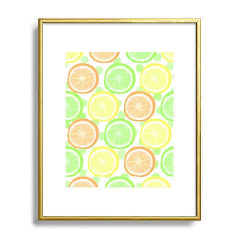 Lisa Argyropoulos Citrus Wheels And Dots Metal Framed Art Print