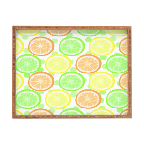 Lisa Argyropoulos Citrus Wheels And Dots Rectangular Tray