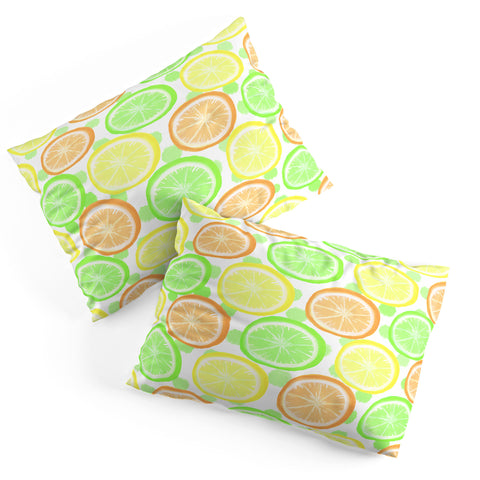 Lisa Argyropoulos Citrus Wheels And Dots Pillow Shams