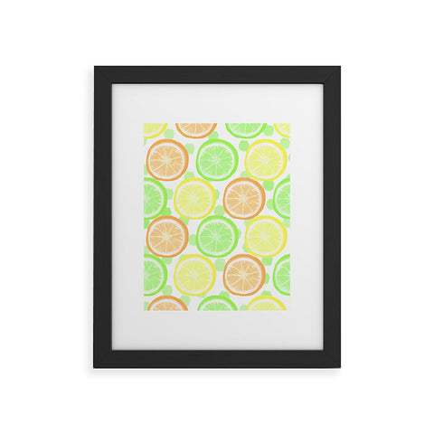 Lisa Argyropoulos Citrus Wheels And Dots Framed Art Print