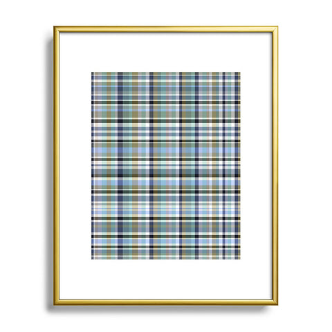 Lisa Argyropoulos Coastal Plaid IV Metal Framed Art Print