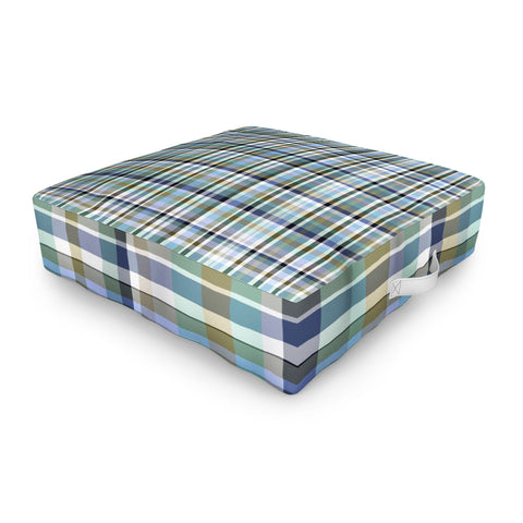 Lisa Argyropoulos Coastal Plaid IV Outdoor Floor Cushion