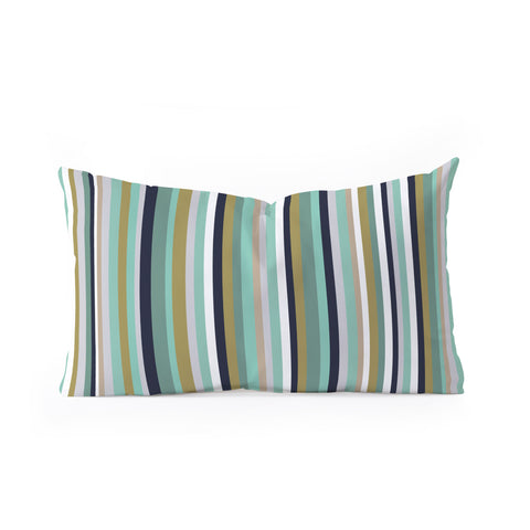Lisa Argyropoulos Coastal Stripe III Oblong Throw Pillow