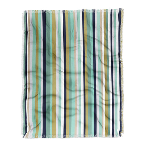 Lisa Argyropoulos Coastal Stripe III Throw Blanket