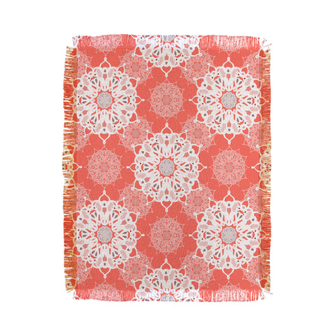 Lisa Argyropoulos Coraled Mandalas Throw Blanket