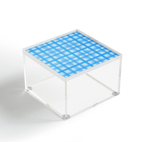 Lisa Argyropoulos Country Plaid Bonnet Blue Acrylic Box