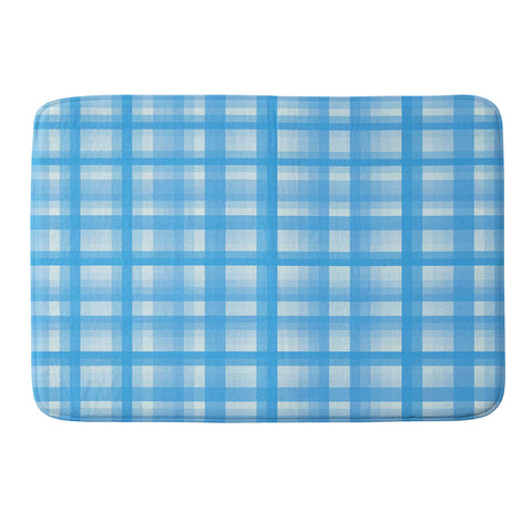 Lisa Argyropoulos Country Plaid Bonnet Blue Memory Foam Bath Mat
