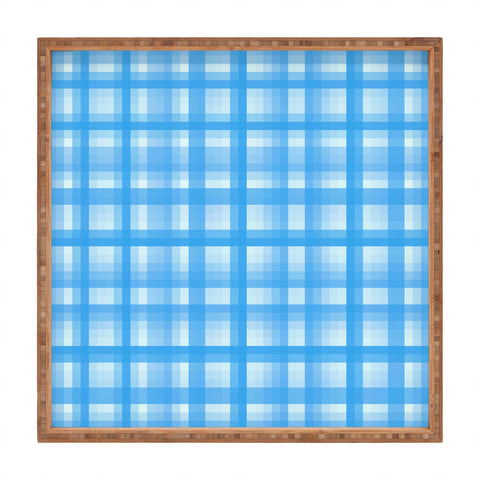 Lisa Argyropoulos Country Plaid Bonnet Blue Square Tray