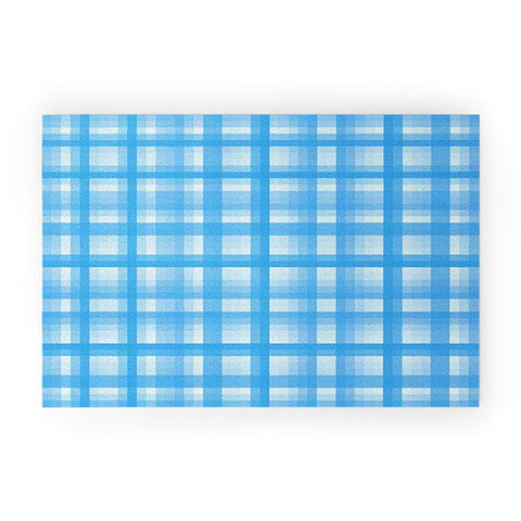 Lisa Argyropoulos Country Plaid Bonnet Blue Welcome Mat
