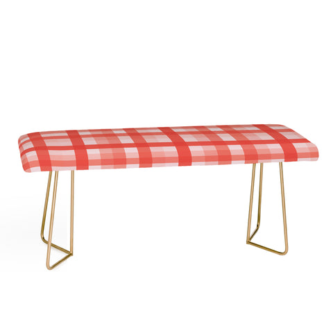 Lisa Argyropoulos Country Plaid Vintage Red Bench