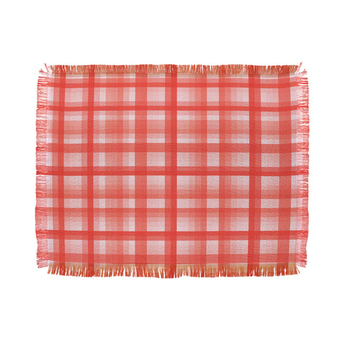 Lisa Argyropoulos Country Plaid Vintage Red Throw Blanket