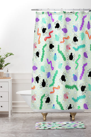 Lisa Argyropoulos Crawlies Shower Curtain And Mat