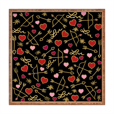 Lisa Argyropoulos Cupid Love on Black Square Tray