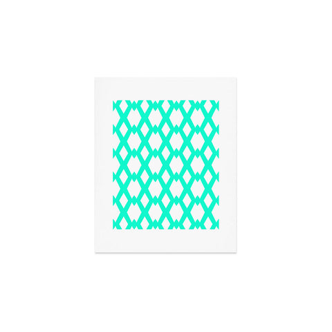 Lisa Argyropoulos Daffy Lattice Aqua Art Print