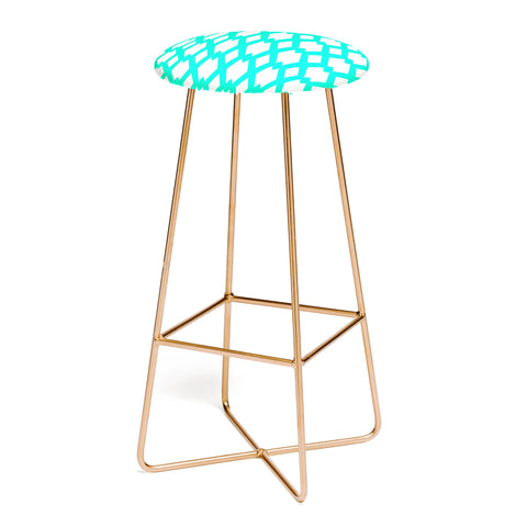 Lisa Argyropoulos Daffy Lattice Aqua Bar Stool