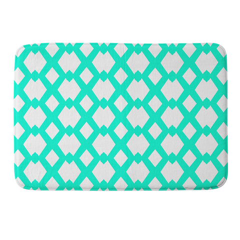 Lisa Argyropoulos Daffy Lattice Aqua Memory Foam Bath Mat