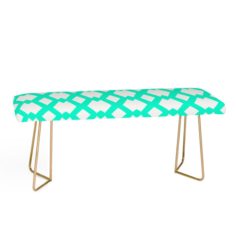 Lisa Argyropoulos Daffy Lattice Aqua Bench