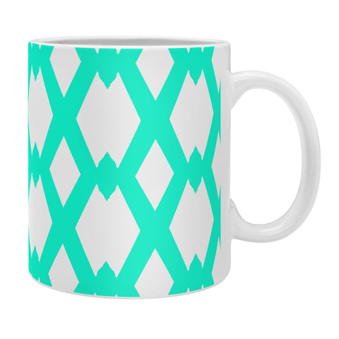 Lisa Argyropoulos Daffy Lattice Aqua Coffee Mug