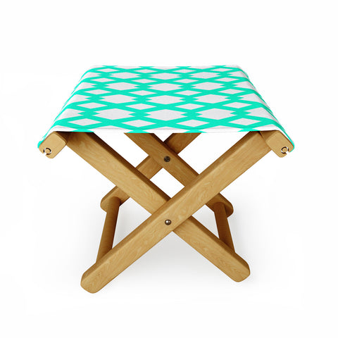 Lisa Argyropoulos Daffy Lattice Aqua Folding Stool